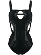 Philipp Plein Rhinestone Embellished Swimsuit - Black