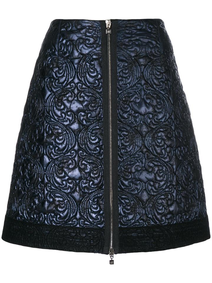 D.exterior Quilted A-line Skirt - Blue