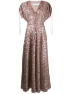 Walk Of Shame Sequin Embellished Evening Dress - Pink