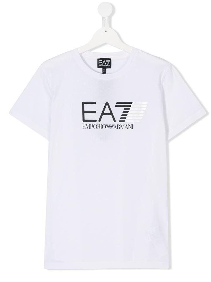 Ea7 Kids Logo T-shirt - White