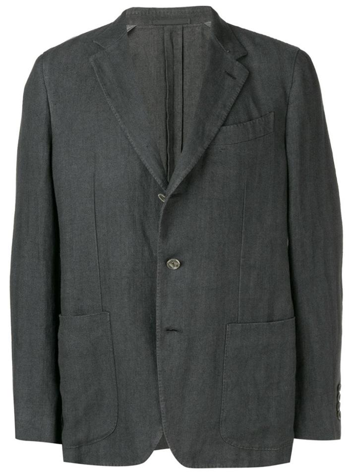 Caruso Grey Linen Blazer