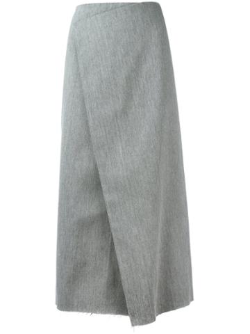 Charlie May Asymmetric Skirt, Women's, Size: 10, Grey, Cotton