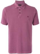 Z Zegna Logo Polo Shirt, Men's, Size: Small, Pink/purple, Cotton