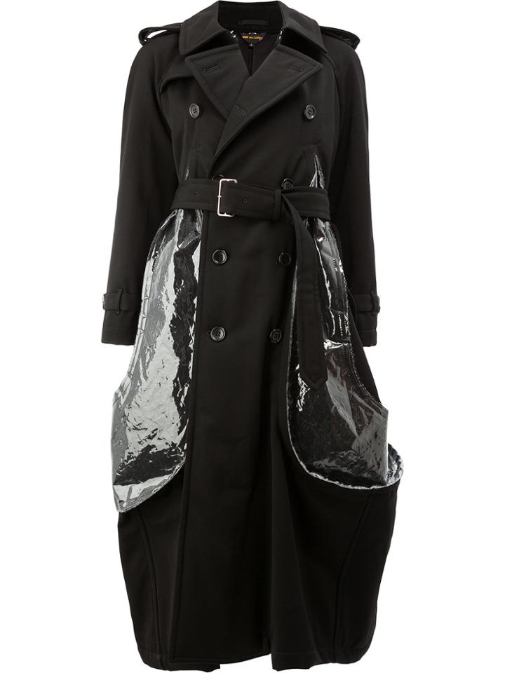 Comme Des Garçons Bubble Trench Coat With Clear Plastic Details -