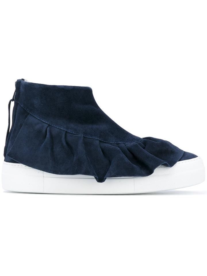 Joshua Sanders Ruches Ankle Boots - Blue