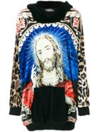 Jeremy Scott Velvet Hooded Dress - Black