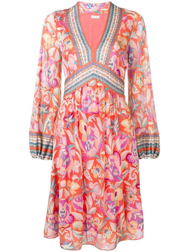 Etro Paisley Print Dress - Orange