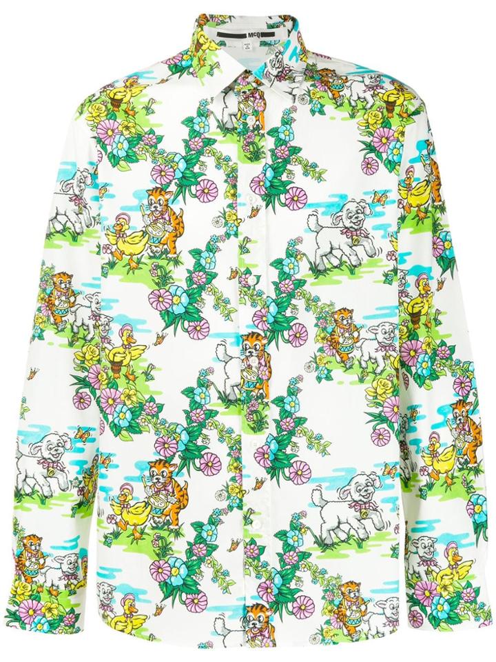 Mcq Alexander Mcqueen Holy Sheep Print Shirt - White
