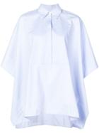 Victoria Victoria Beckham Wide Sleeves Bib Shirt - Blue