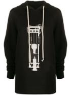 Rick Owens Drkshdw Graphic-print Hoodie - Black