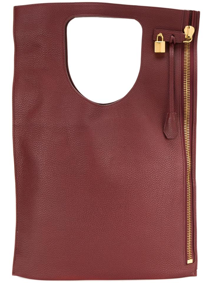 Tom Ford Side Zip Tote - Red