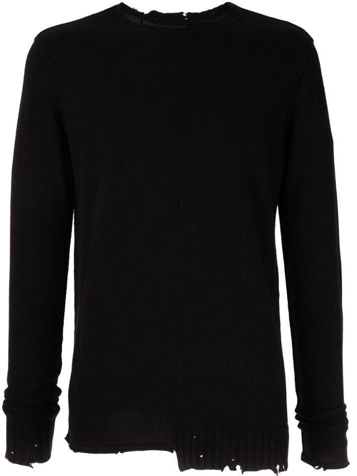 Ziggy Chen Chewed Knit Jumper - Black