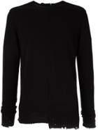 Ziggy Chen Chewed Knit Jumper - Black