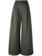 Erika Cavallini 'marlon' Trousers, Women's, Size: 40, Green, Polyester/cotton