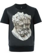 Neil Barrett Statue Print Sweatshirt, Men's, Size: L, Black, Viscose/polyurethane