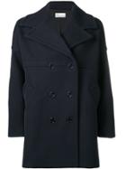 Red Valentino Double Breasted Midi Coat - Blue