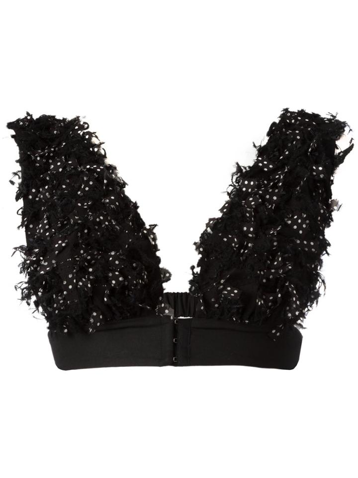 Maison Margiela Polka Dot Raw Edge Top - Black