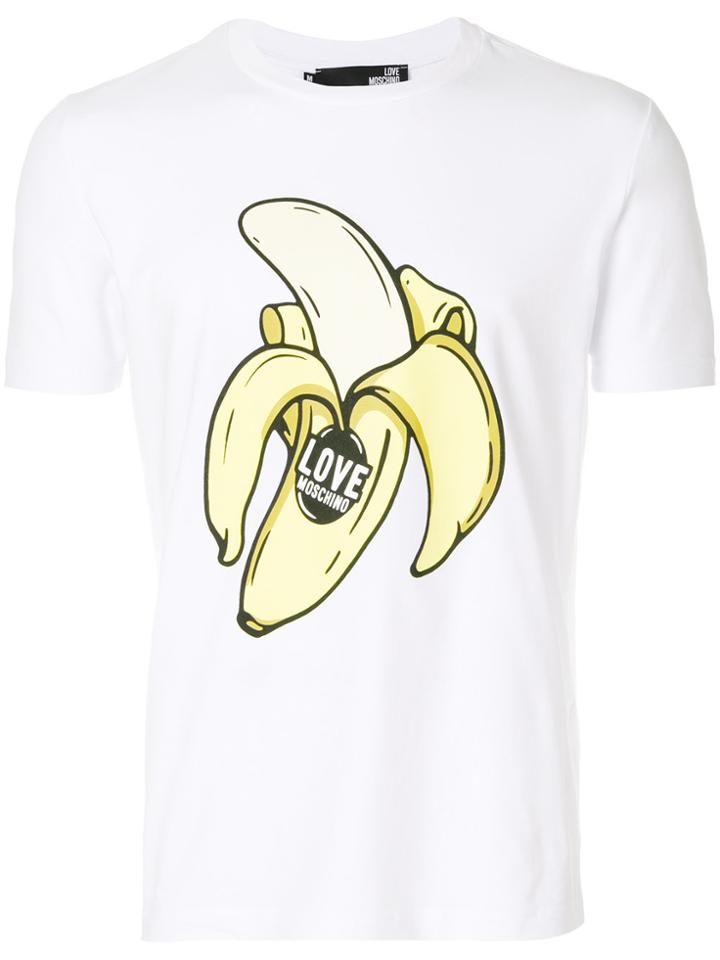 Love Moschino Banana Print T-shirt - White