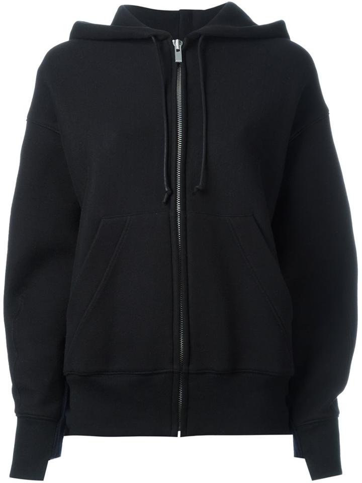 Sacai Knitted Panel Hoodie, Women's, Size: 1, Black, Cotton/nylon/cashmere/wool