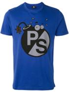 Ps By Paul Smith - Bomb Print T-shirt - Men - Organic Cotton - S, Blue, Organic Cotton