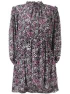 Isabel Marant Paisley Ruffle Georgian Dress - Black