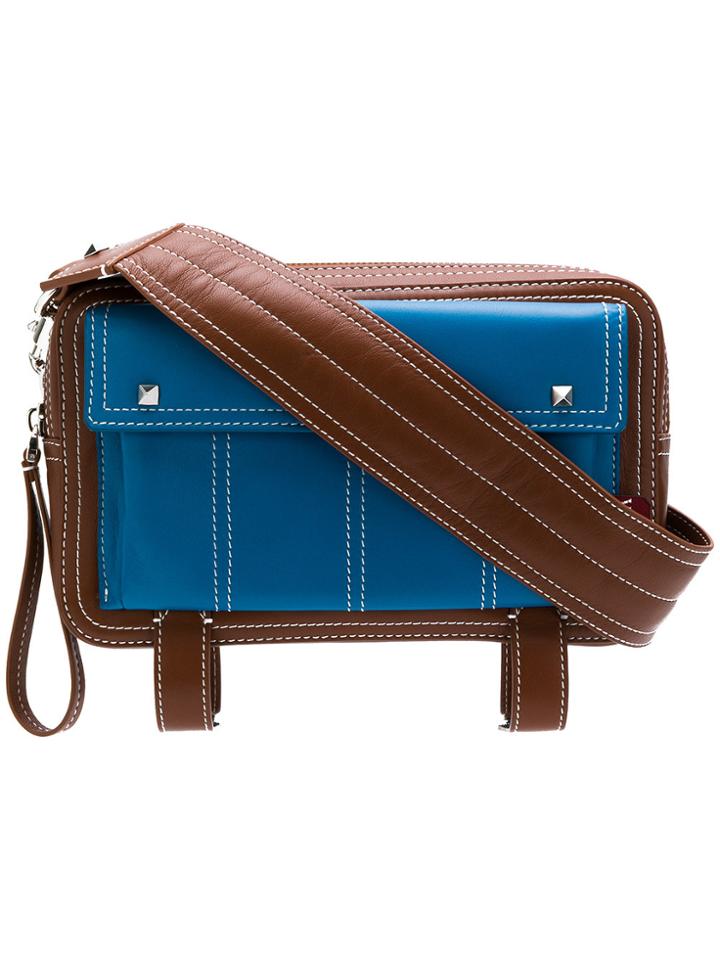 Valentino Two-tone Crossbody Bag - Brown