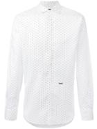 Dsquared2 Diamond Print Shirt, Men's, Size: 48, White, Cotton