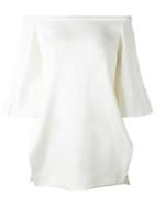 Ellery Off-shoulder Blouse, Women's, Size: 8, White, Acetate/polyester