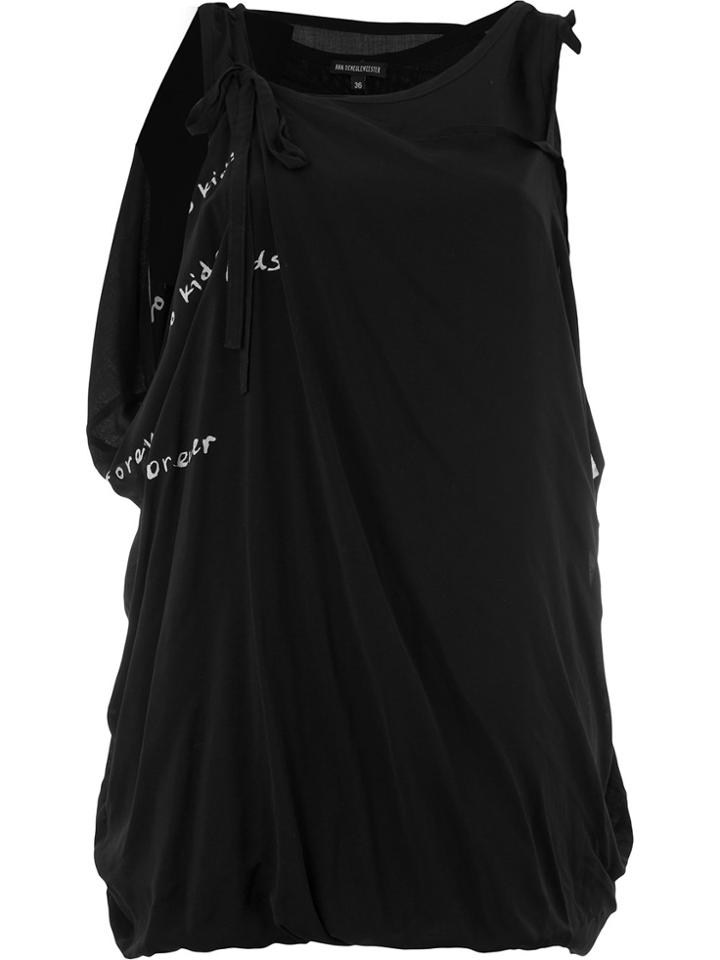 Ann Demeulemeester Draped Tank Top - Black