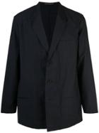 Yohji Yamamoto Washed Cotton Twill Jacket - Blue