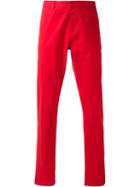 Ami Alexandre Mattiussi Slim Fit Chinos, Men's, Size: Xl, Red, Cotton/spandex/elastane