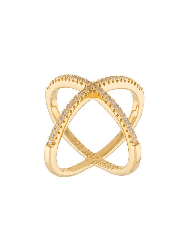 Nialaya Jewelry Crossover Ring - Yellow