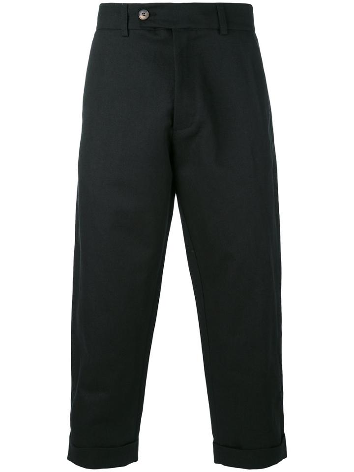 Société Anonyme - Cropped 60 Trousers - Men - Cotton - 50, Black, Cotton