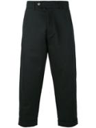 Société Anonyme - Cropped 60 Trousers - Men - Cotton - 50, Black, Cotton