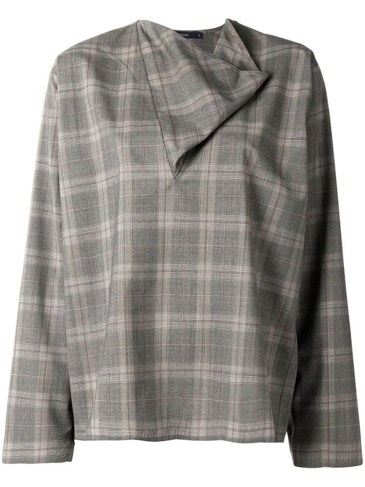 Sofie D'hoore V-cowl Neck Blouse - Grey