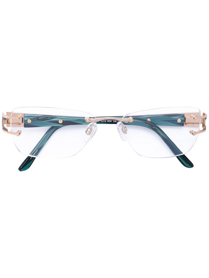 Cazal - Square Glasses - Women - Acetate/titanium - One Size, Green, Acetate/titanium