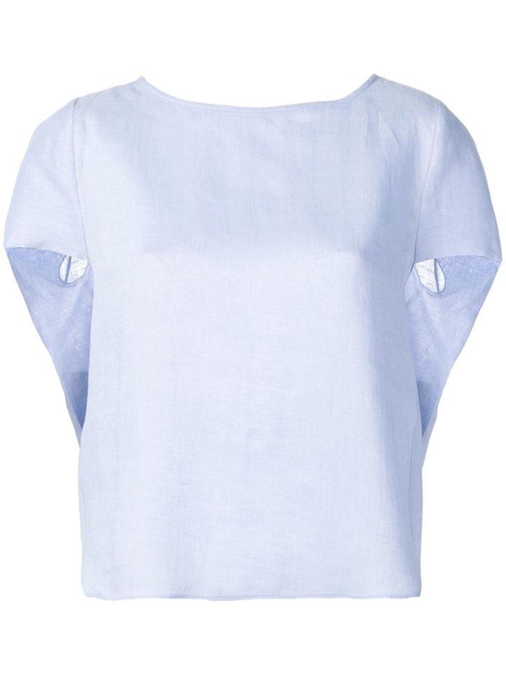Emporio Armani Round Neck Blouse - Blue