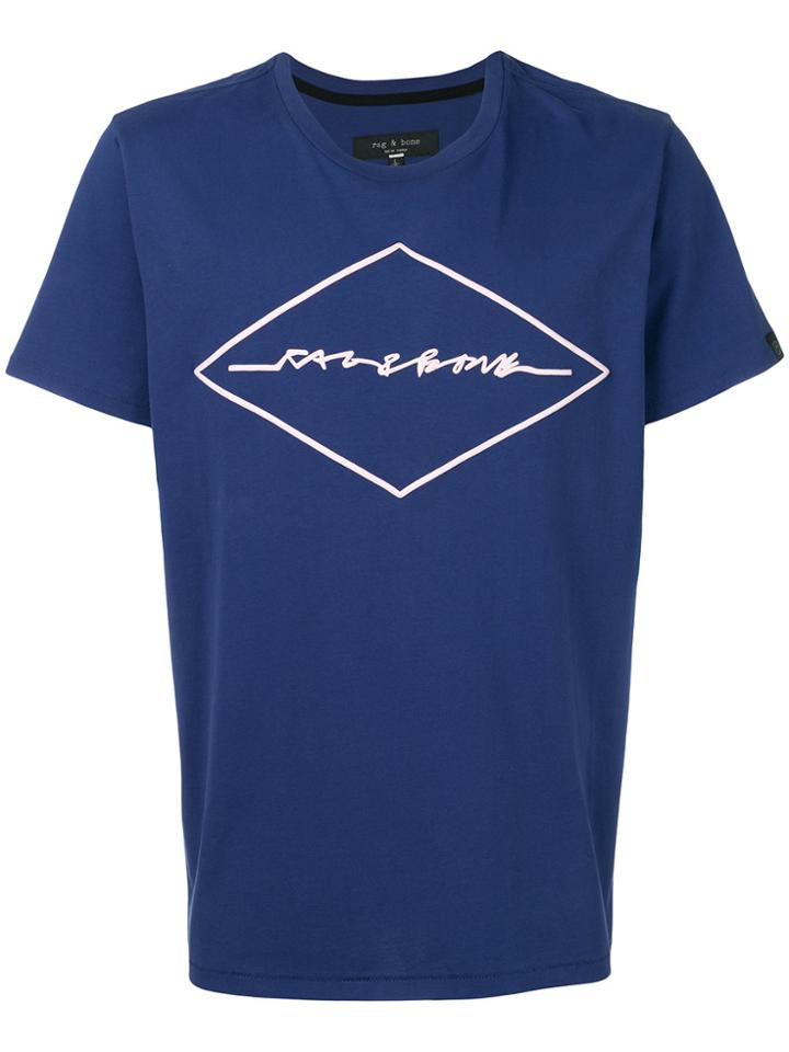 Rag & Bone Signature Print T-shirt - Blue