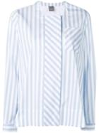 Lorena Antoniazzi Striped Flared Shirt - Blue