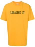 Palm Angels - Legalize It T-shirt - Men - Cotton - M, Yellow/orange, Cotton