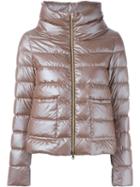 Herno Funnel Neck Padded Jacket, Women's, Size: 44, Pink/purple, Polyamide/polyurethane/feather Down