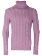 The Gigi Cable-knit Jumper - Pink & Purple