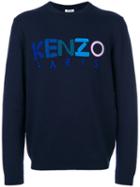 Kenzo - Embroidered Logo Sweatshirt - Men - Wool - M, Blue, Wool