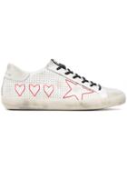 Golden Goose Deluxe Brand White Superstar Perforated Leather Sneakers