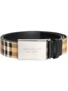 Burberry Haymarket Check Belt - Nude & Neutrals