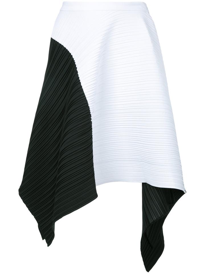 Proenza Schouler - Asymmetric Pleated Skirt - Women - Polyester/spandex/elastane - 6, Black, Polyester/spandex/elastane