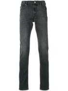 7 For All Mankind Faded Straight-leg Jeans - Grey
