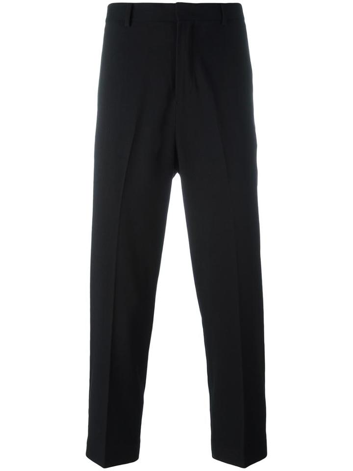 Plac Drop-crotch Cropped Trousers, Men's, Size: Medium, Black, Polyester/polyurethane/rayon