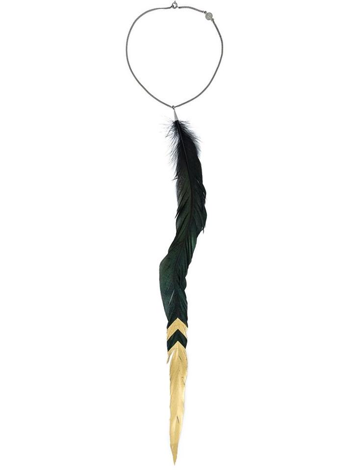 Maison Margiela Feather Pendant Necklace, Women's