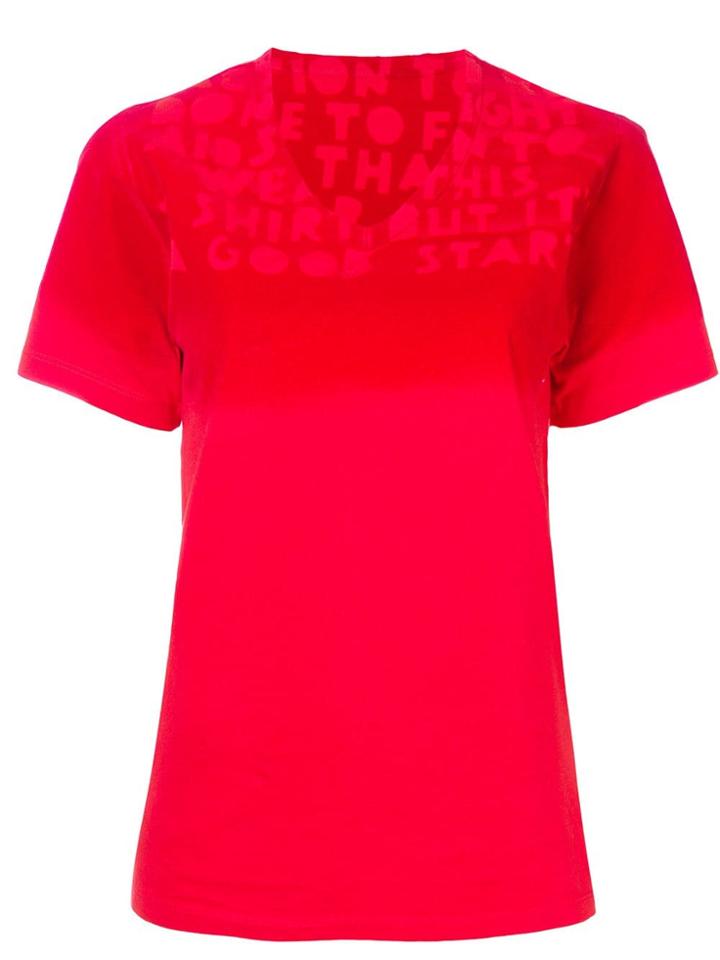 Mm6 Maison Margiela Sprayed Effect T-shirt - Red
